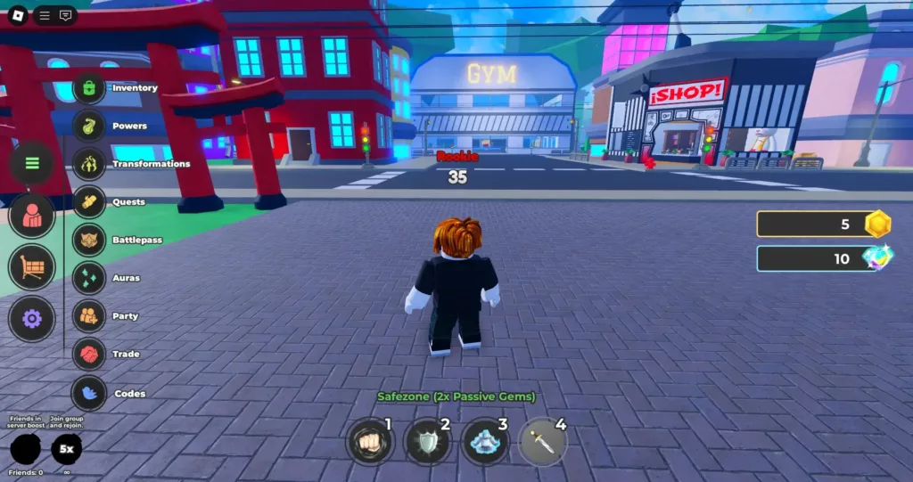 Gameplay screenshot from Roblox showing the online social experience