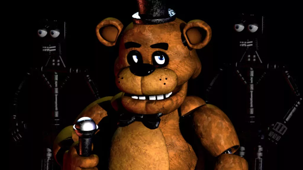 Screenshot of Freddy Fazbear from Five Nights at Freddy’s.