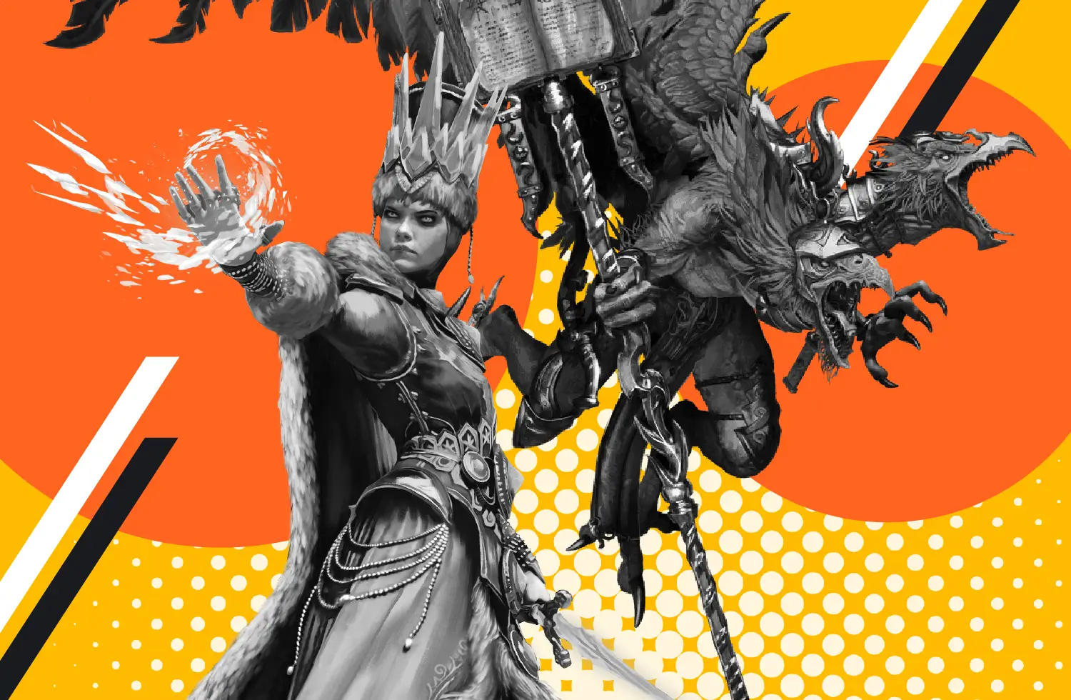 Collage of characters from the best RTS games.