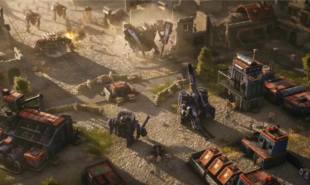Screenshot of a base in Iron Harvest.