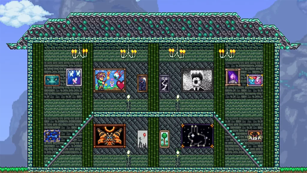 Gameplay screenshot from Terraria, showcasing the game environment