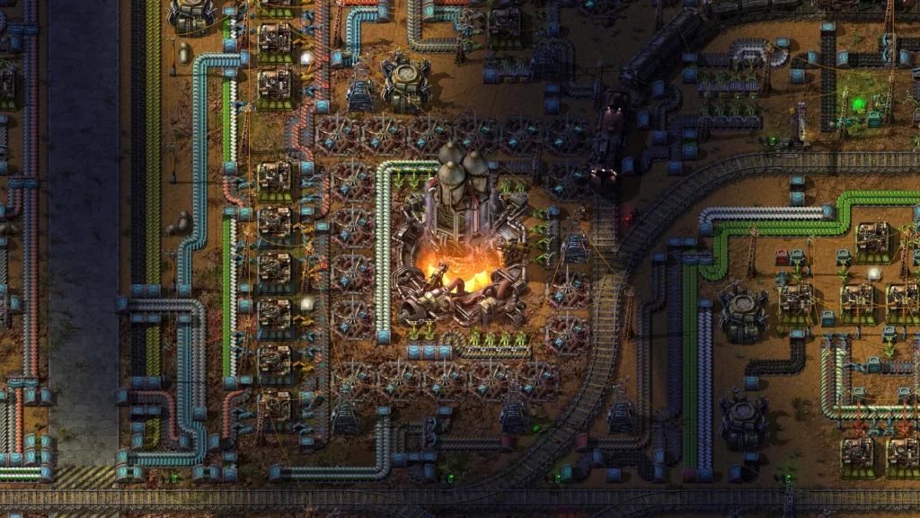 screenshot of the game Factorio in action