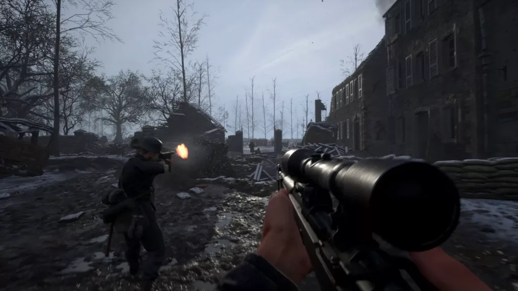 Equipping a scoped rifle in Hell Let Loose