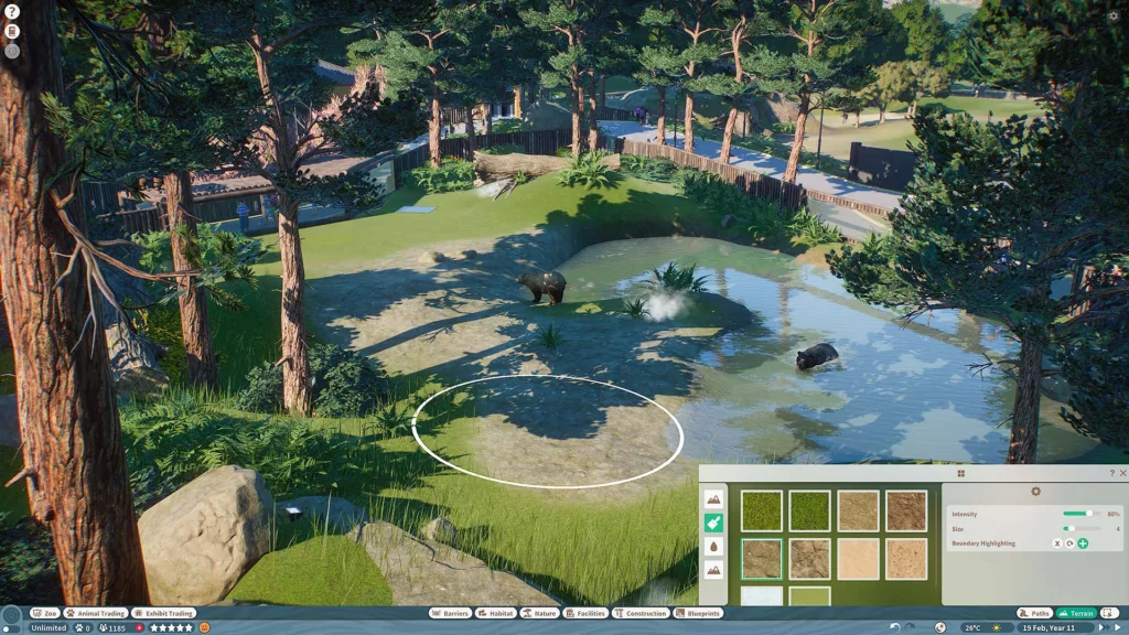 screenshot of the game Planet Coaster in action