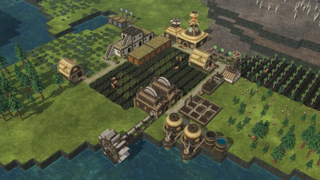 screenshot of the game Timberborn in action