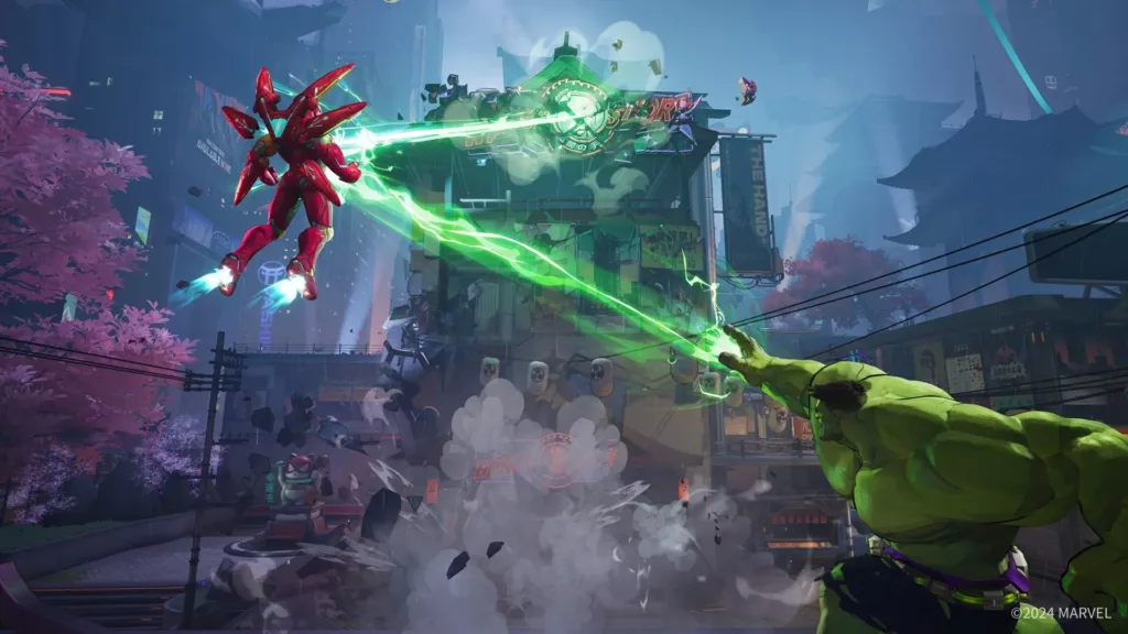 Gameplay screenshot from Marvel Rivals showcasing the gameplay and game environment