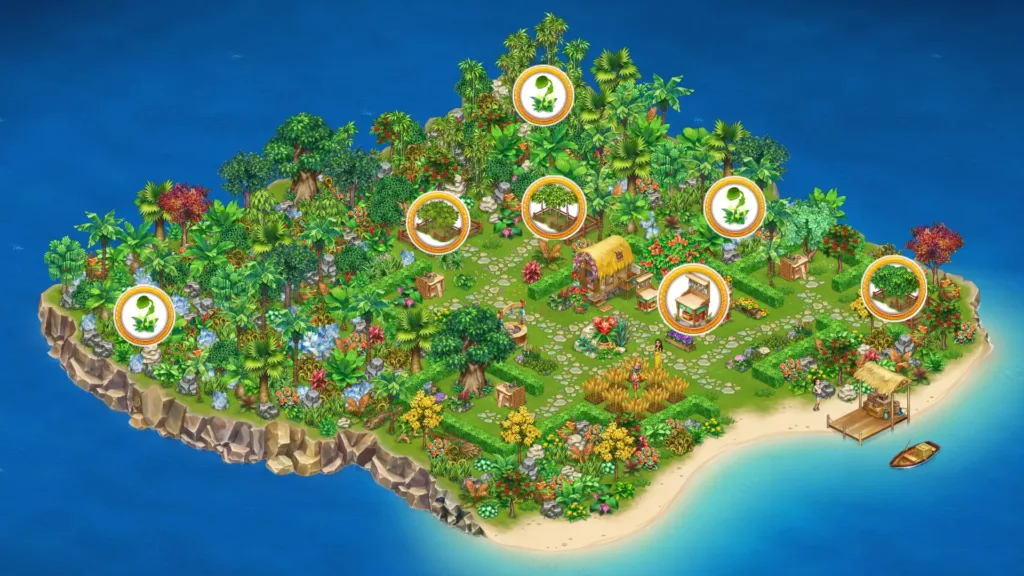 Gameplay screenshot from Taonga: The Island Farm showcasing the gameplay, game environment, and player UI