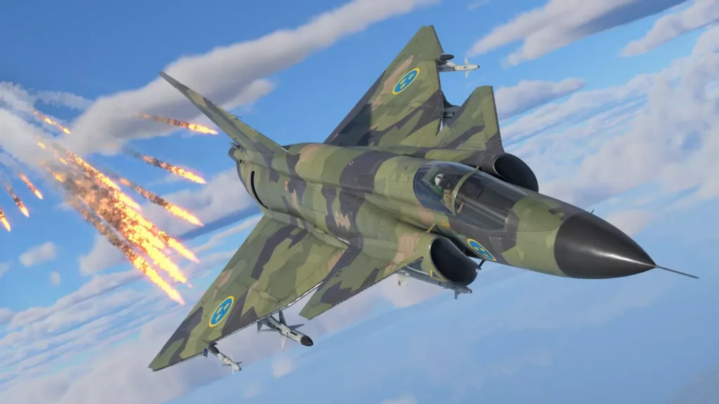 Gameplay screenshot from War Thunder, showcasing its gameplay and environment