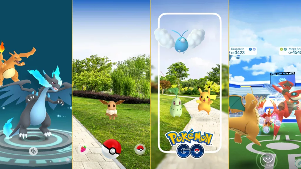Screenshot of Pokémon GO gameplay.