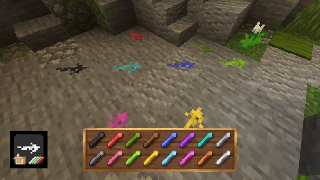 Screenshot of a Minecraft mod called Chalk.
