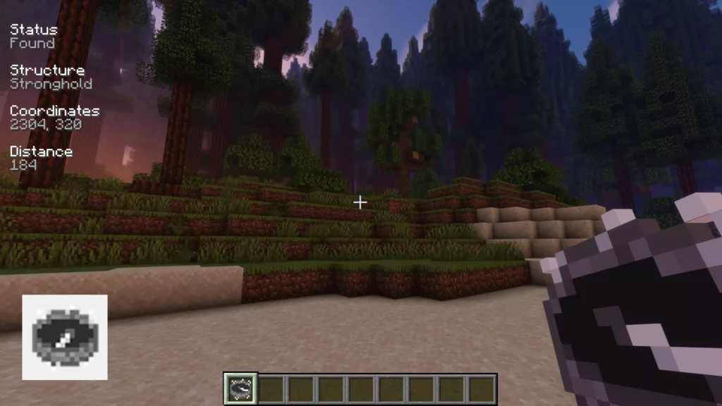 Screenshot of a Minecraft mod called Explorer’s Compass.