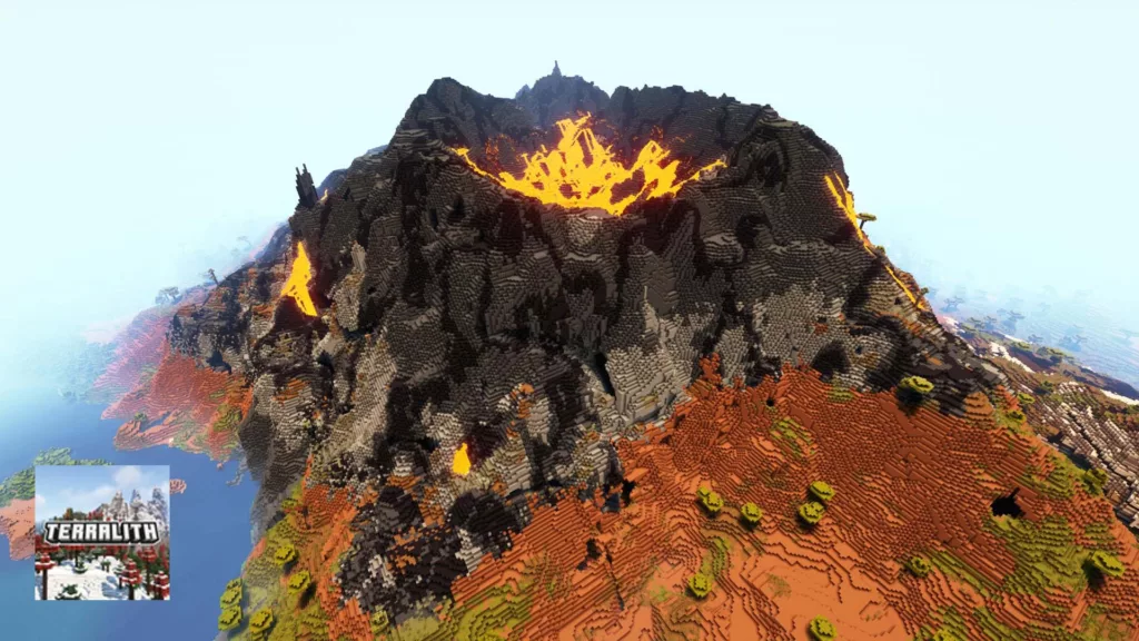 Screenshot of the Minecraft mod called Terralith.
