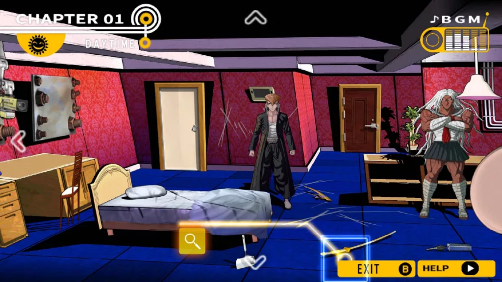 Gameplay screenshot of Danganronpa: Trigger Happy Havoc.