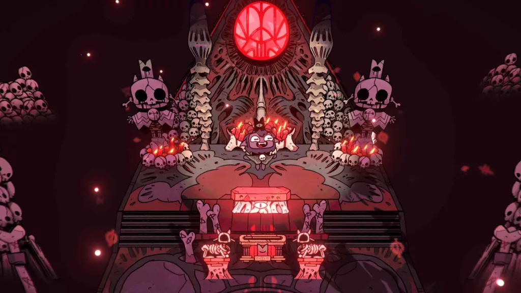 Screenshot of Cult of the Lamb gameplay.