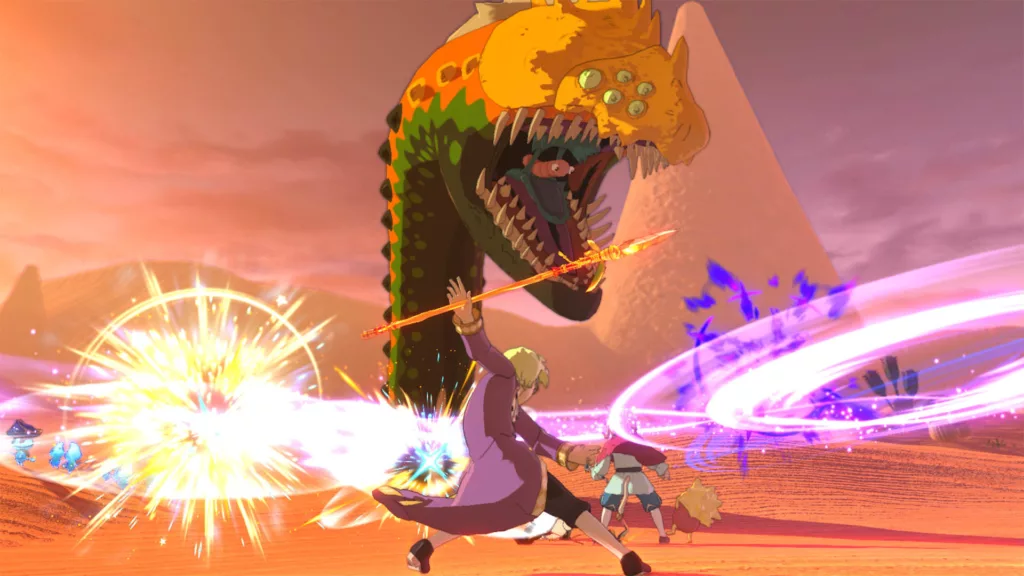 Boss fight in Ni no Kuni II: Revenant Kingdom.