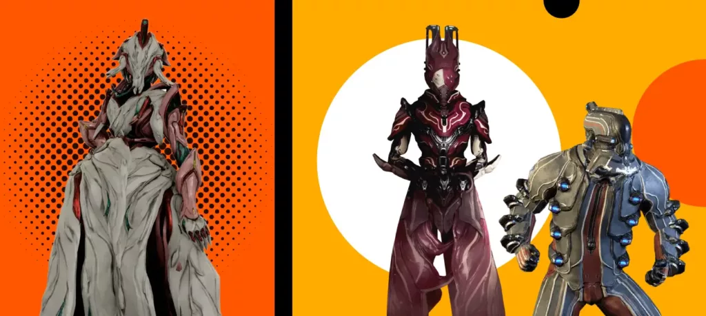 Image showcasing some of the most notable and powerful C-tier warframes.