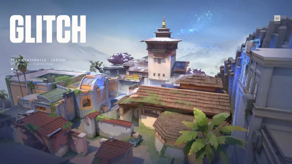 Overhead view of of Valorant map Glitch.