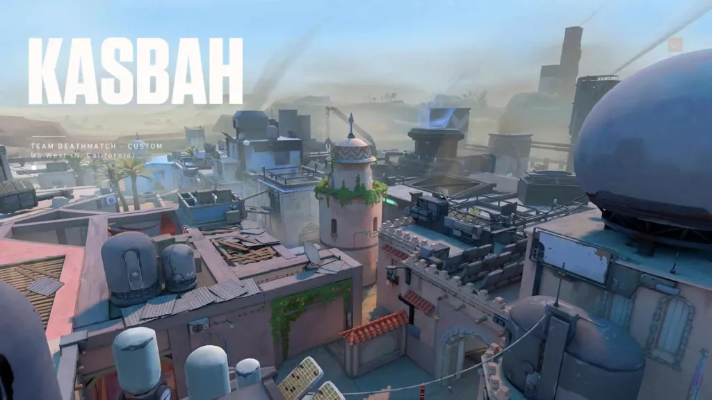 Overhead view of of Valorant map Kasbah.