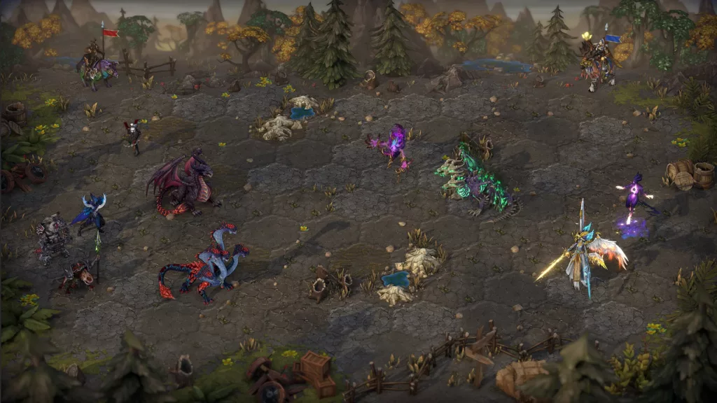 Screenshot of Heroes of Might and Magic: Olden Era showcasing its gameplay, art style, and atmosphere