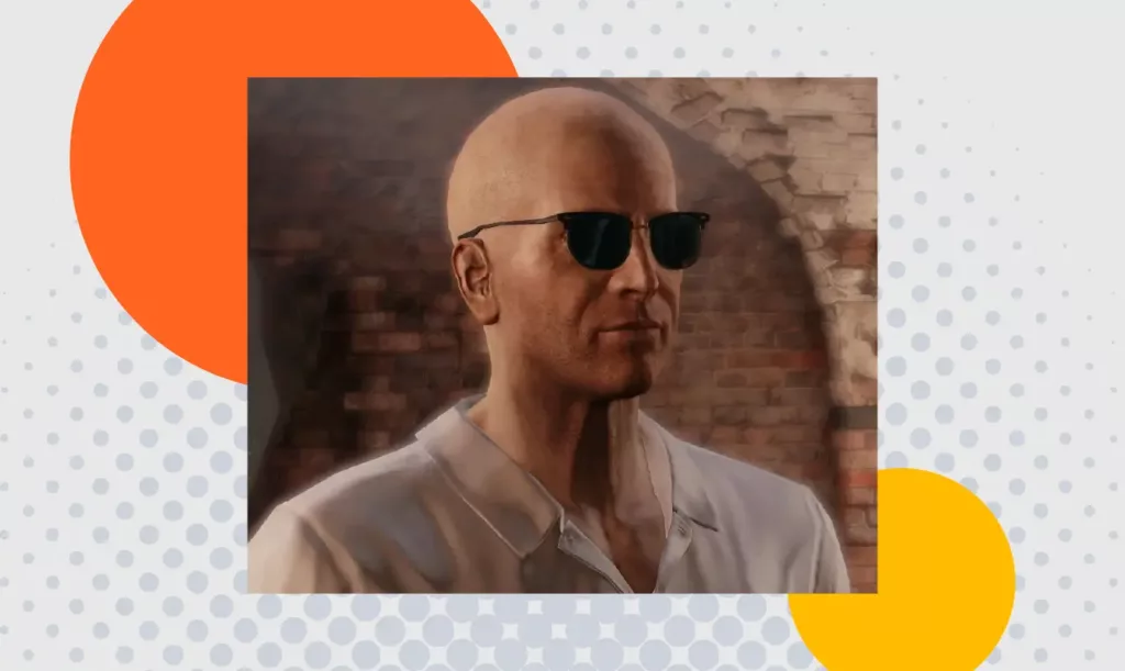 Screenshot from Fallout 4 depicting Deacon, one of the recruitable companions.