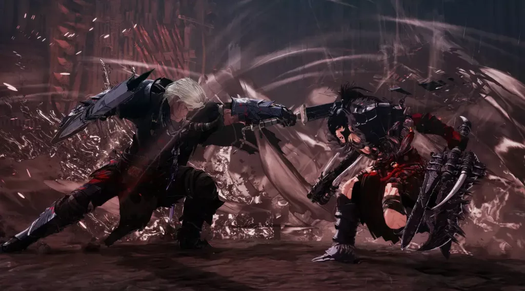 Screenshot of a battle in The First Berserker: Khazan.