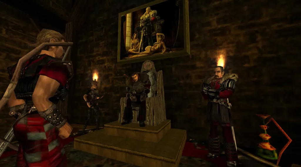 Characters having a conversation in Gothic.
