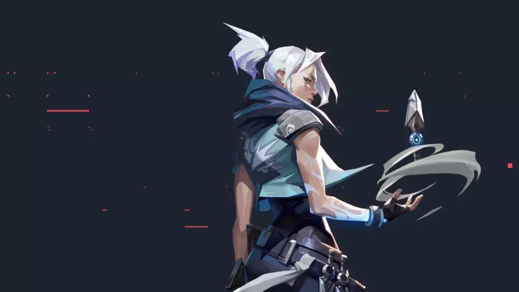 Screenshot of Valorant agent Jett.