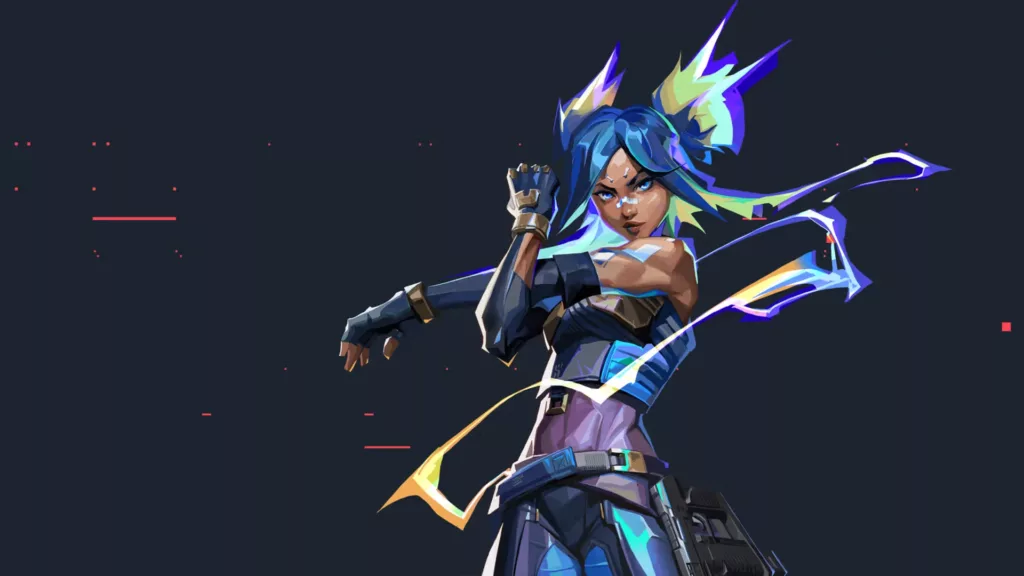 Screenshot of Valorant agent Neon.