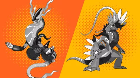 Image depicting the Pokémon Miraidon, the signature Pokémon for the game.