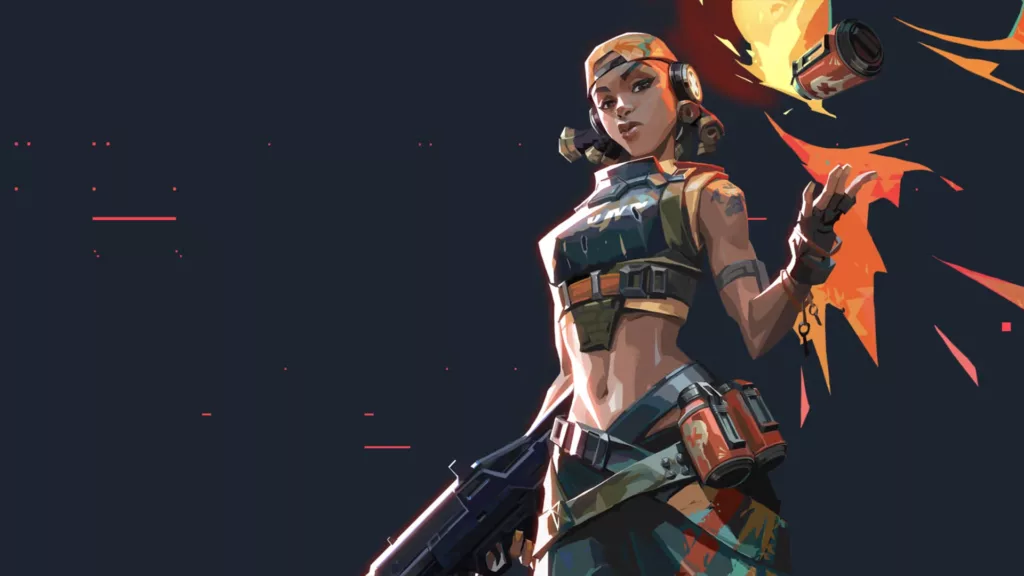 Screenshot of Valorant agent Raze.