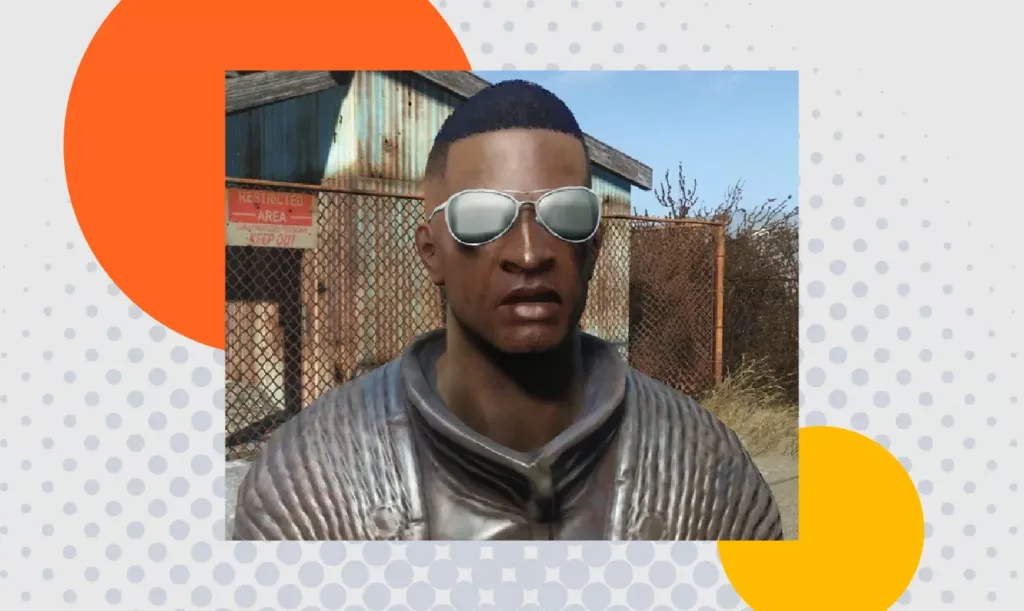 Screenshot from Fallout 4 depicting X6-88, one of the recruitable companions.