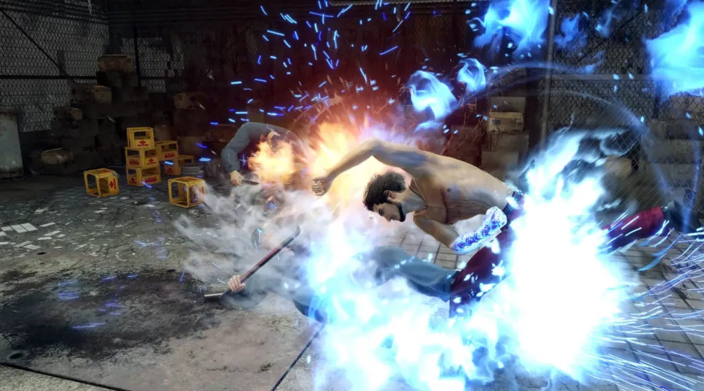 Ichiban Kasuka fighting in Yakuza: Like a Dragon.