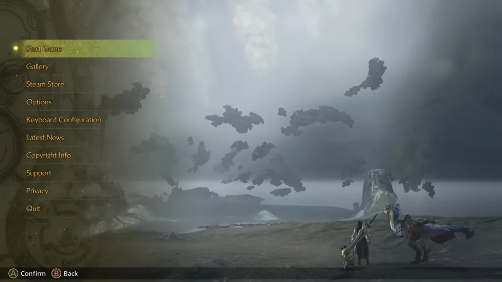 Monster Hunter Wilds Screenshot: Title Screen