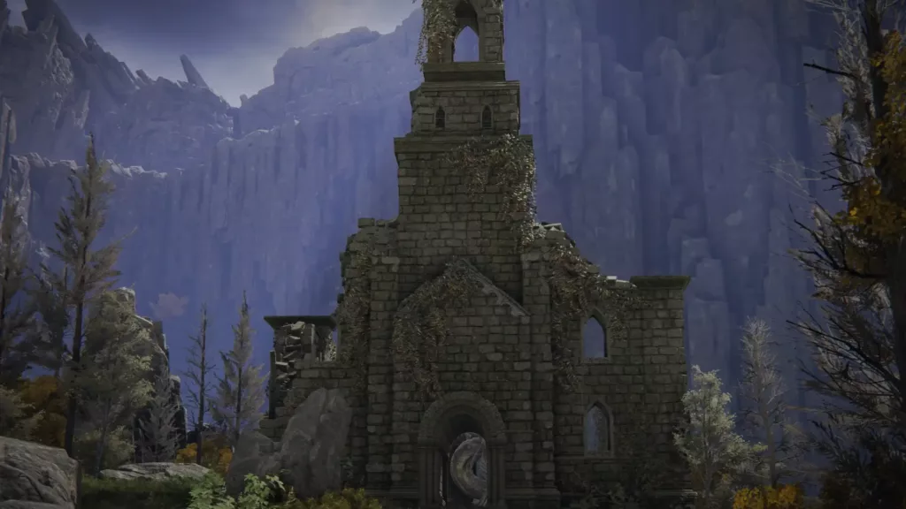 Screenshot of the Church of Inhibition in Elden Ring