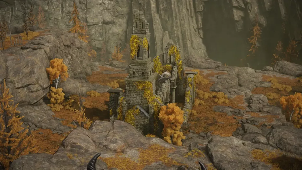 Screenshot of the Second Church of Marika in Elden Ring.