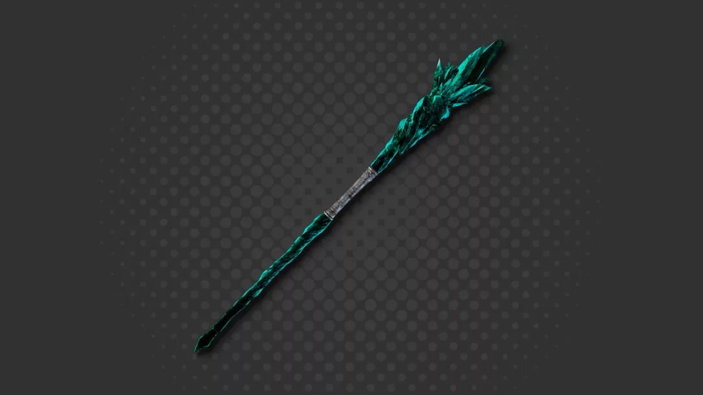 Screenshot of Azur's Glintstone staff in Elden Ring.