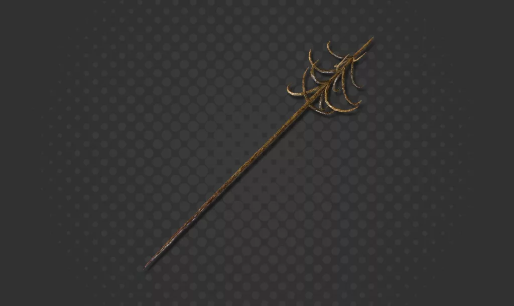 Screenshot of Barbed Staff-Spear in Elden Ring.