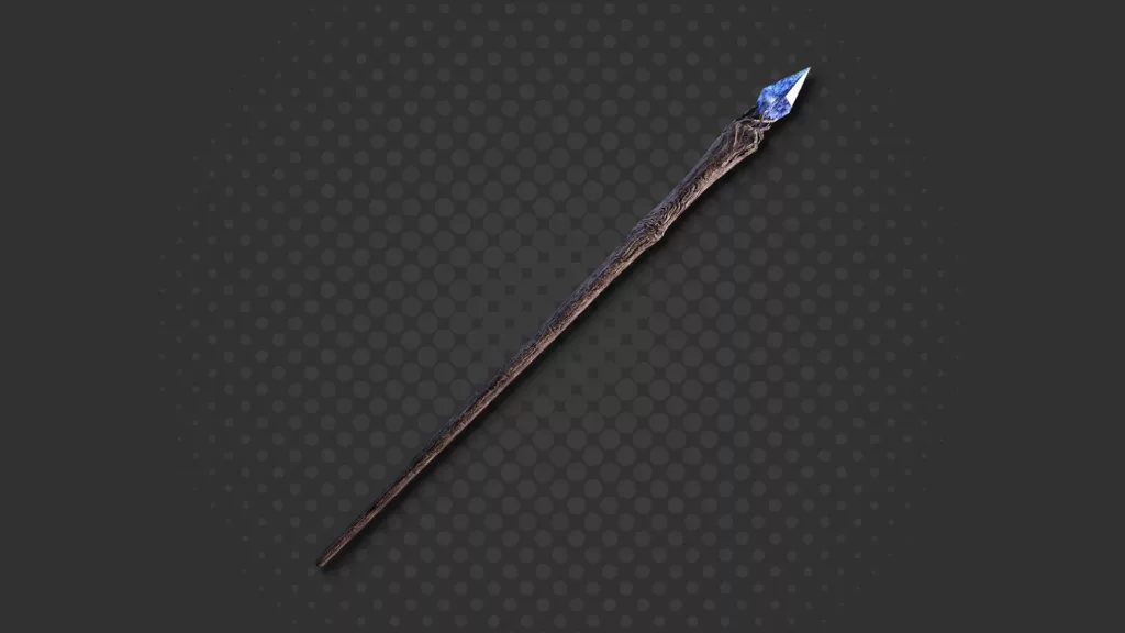 Screenshot of Carian Glintstone staff in Elden Ring.