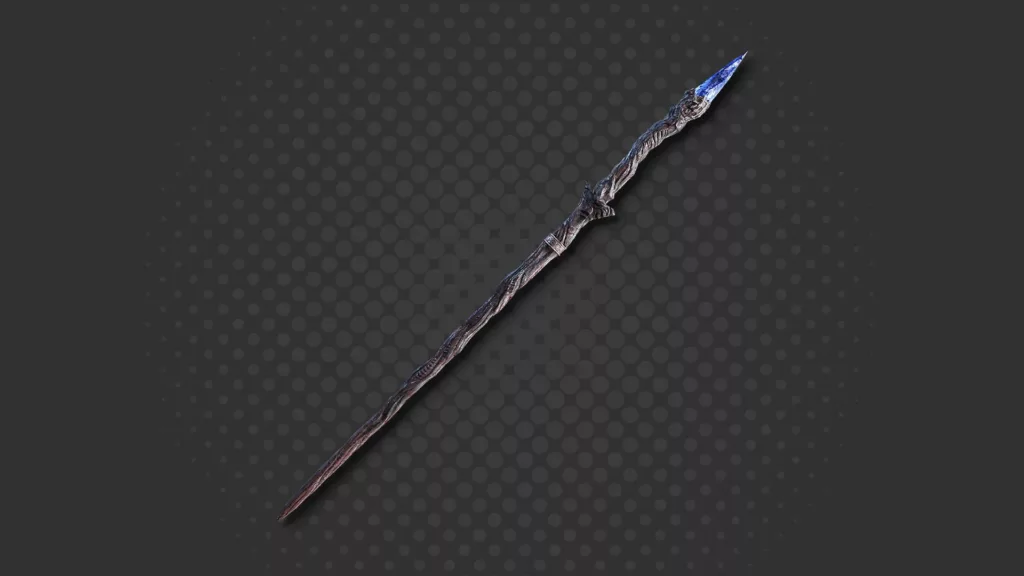 Screenshot of Carian Glintstone staff in Elden Ring.