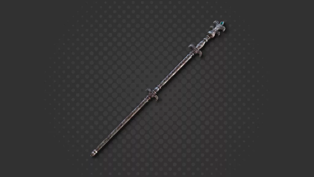 Screenshot of Demi-Human Queen's staff in Elden Ring.