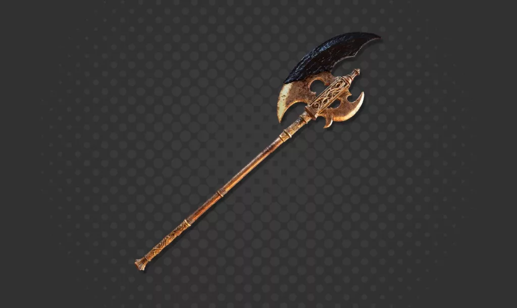 Screenshot of Gargoyle's Black Halberd in Elden Ring.