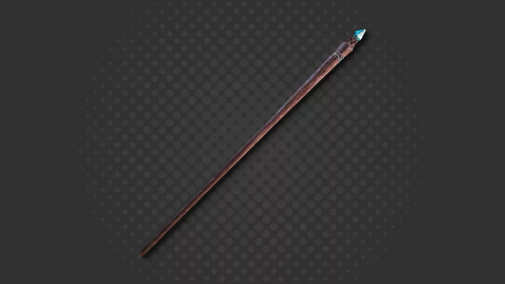 Screenshot of Glintstone staff in Elden Ring.