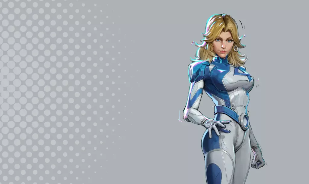 Character image of Invisible Woman from Marvel Rivals. 

