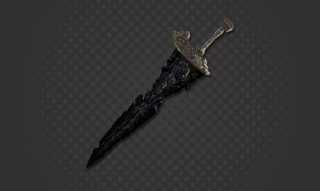 Screenshot of Maliketh's Black Blade in Elden Ring.
