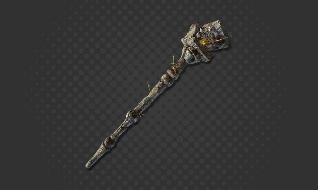 Screenshot of Marika's Hammer in Elden Ring.