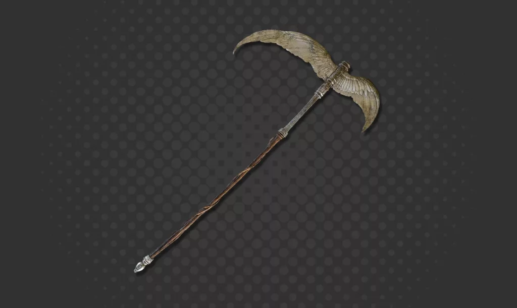 Screenshot of Winged Scythe in Elden Ring.