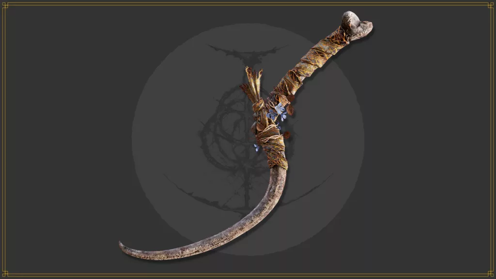 Image of Celebrant’s Sickle from Elden Ring. 