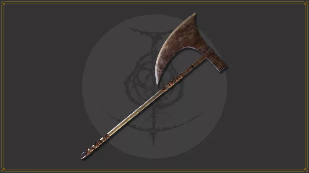 Image of Crescent Moon Axe from Elden Ring. 