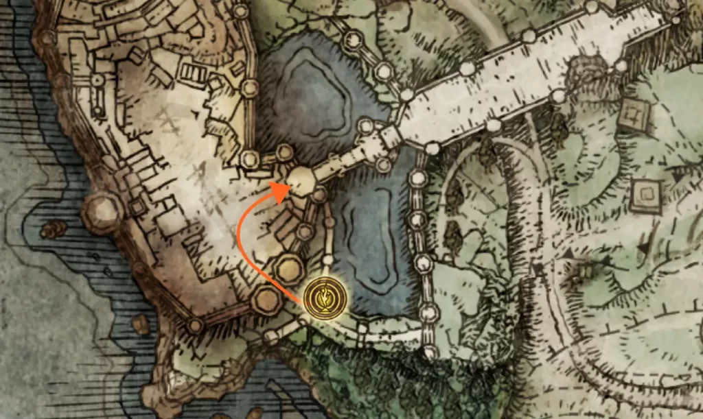 Screenshot of Gostoc route to Divine Tower of Limgrave.