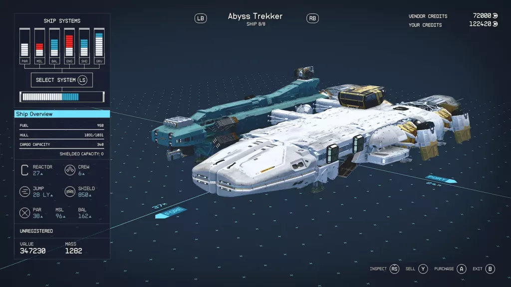 Starfield: Abyss Trekker ship